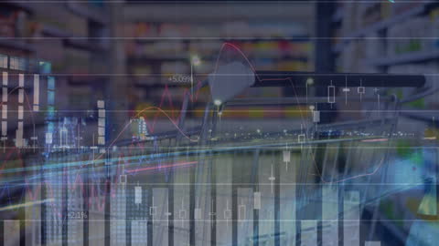 Digital Data Overlay and Shopping Cart Analogy