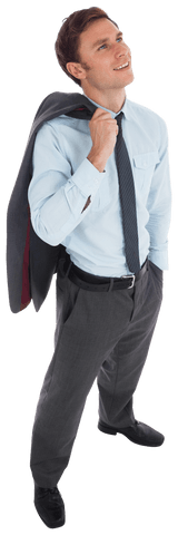 transparent background: smiling businessman holding jacket over shoulder - Download Free Stock Videos Pikwizard.com