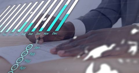 Businessman Processing Financial Data with Multiplying Charts - Download Free Stock Images Pikwizard.com