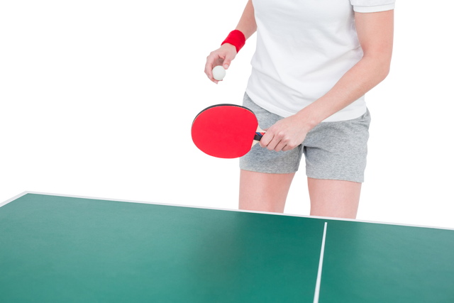 Transparent Female Athlete Serving in Ping Pong Game, Table Tennis Player - Download Free Stock Videos Pikwizard.com