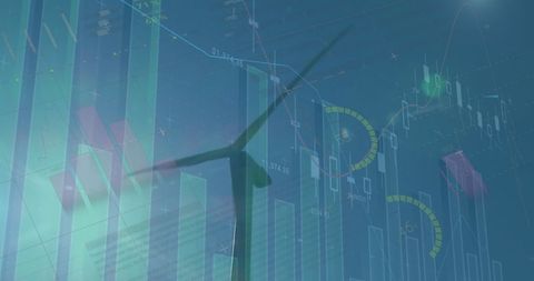 Renewable Energy Finance: Graphs and Data Analysis Concept