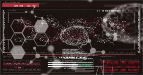 Complex DNA Brain Interface Digital Visualization - Download Free Stock Images Pikwizard.com