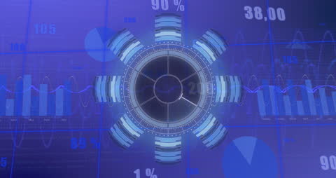 Interactive Data Processing and Analysis Animation Background