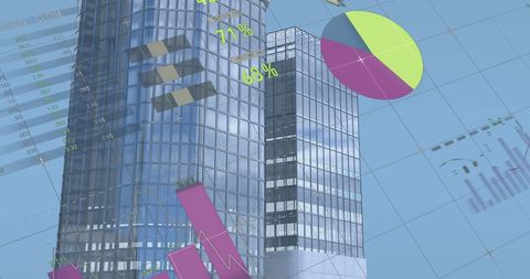 Data Analytics and Digital Interface with Cityscape - Download Free Stock Images Pikwizard.com