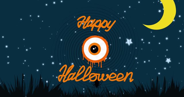 Happy Halloween Eye Design in Spooky Night Landscape - Download Free Stock Images Pikwizard.com