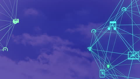 Digital Connectivity Concept with Cloud Background