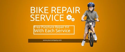 Bike Repair Service Promotion with Joyful Child Cycling - Download Free Stock Templates Pikwizard.com