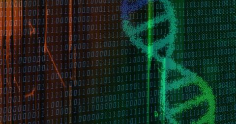 Digital DNA Analysis with Binary Code and Network Connections - Download Free Stock Images Pikwizard.com