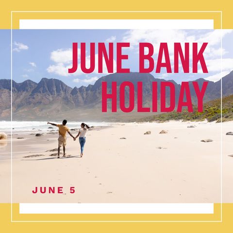 Couple Holding Hands on Secluded Beach Celebrating June Bank Holiday - Download Free Stock Templates Pikwizard.com