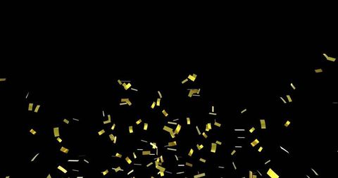 Gold Confetti Sparkle on Black Background Celebration