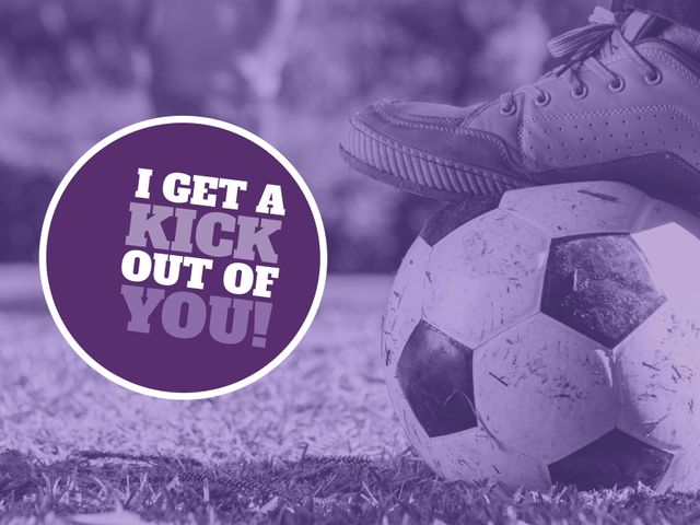 Appealing for promoting soccer events, announcements, invitations, and motivational content. Perfect for sports-related campaigns, social media posts, and flyers. Ideal for engaging soccer enthusiasts with playful and energetic messages.