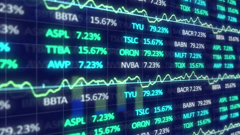 Dynamic Financial Data Displaying Stock Market Trends