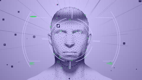 Digital Interface Scanning Human Face Model Matrix