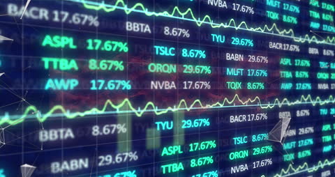 Digital Stock Market Trading Board with Data Patterns