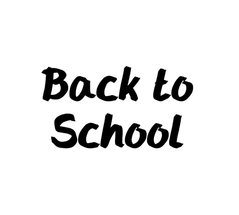 Back to school text with transparent background vector