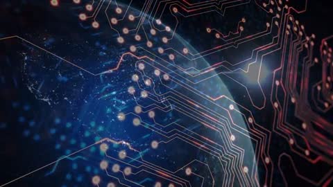 Futuristic Digital Earth with Glowing Data Connections