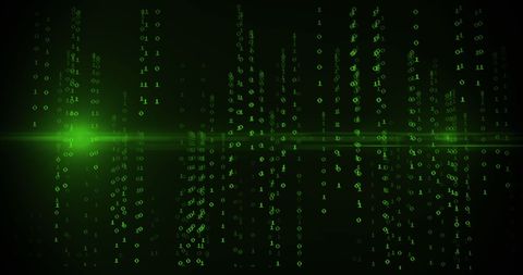 Green Binary Code Digital Matrix on Black Background - Download Free Stock Images Pikwizard.com