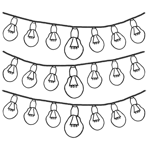 hand drawn transparent bulb string design for parties - Download Free Stock Videos Pikwizard.com
