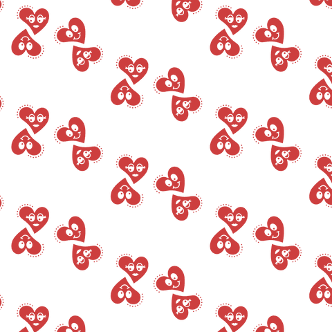 Playful Red Smiley Hearts Pattern on Transparent Background - Download Free Stock Videos Pikwizard.com