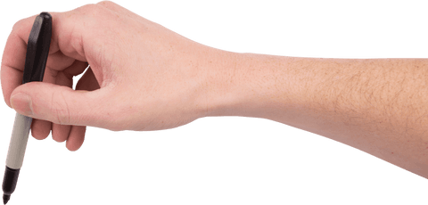 Transparent Hand Writing with Felt Tip Pen