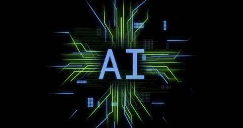 AI Innovation Digital Circuit with Data Lines - Download Free Stock Images Pikwizard.com