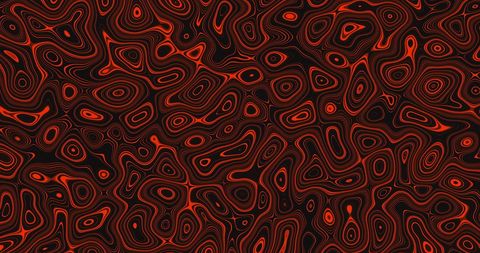 Abstract Red Glowing Liquid Shapes in Seamless Loop