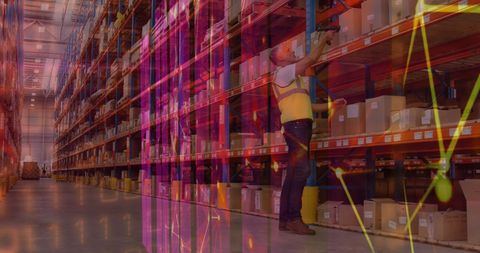 Warehouse Logistics and Data Analysis Integration - Download Free Stock Images Pikwizard.com