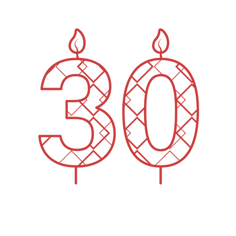 Vector Candles Shaped as Number 30 on Transparent Background for Celebrations - Download Free Stock Videos Pikwizard.com