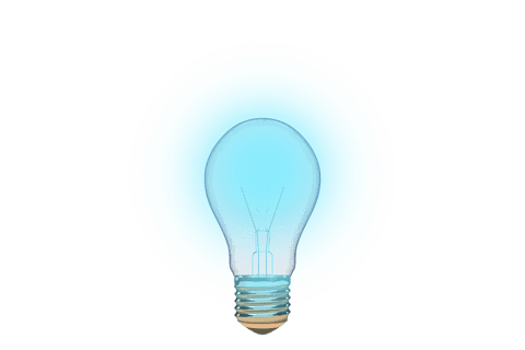 transparent blue light bulb with glowing halo effect - Download Free Stock Videos Pikwizard.com