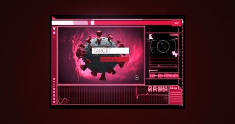 Digital interface displaying covid-19 virus data analysis