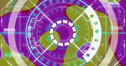 Futuristic Digital Processing Circle Abstract Background - Download Free Stock Images Pikwizard.com