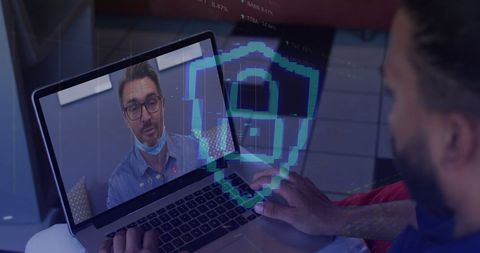 Virtual Security in Video Communication Concept - Download Free Stock Images Pikwizard.com