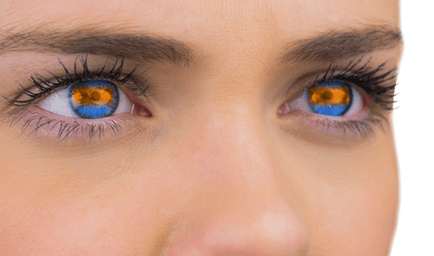 intense blue and orange eyes of woman on transparent background - Download Free Stock Videos Pikwizard.com