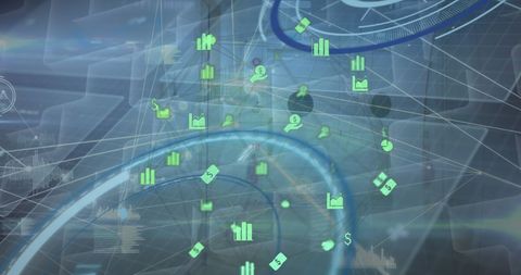 Technological Data Processing Over Digital Interface Conceptual Display - Download Free Stock Images Pikwizard.com