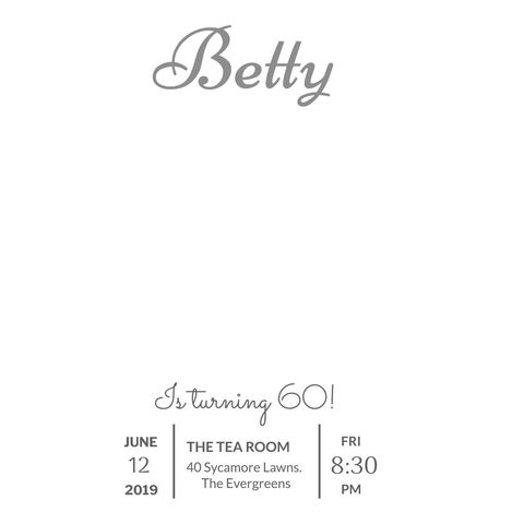 Elegant 60th Birthday Invitation for Minimalist Celebrations - Download Free Stock Templates Pikwizard.com