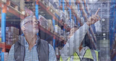 Supervisor and Worker Analyzing Logistics in Modern Warehouse - Download Free Stock Images Pikwizard.com