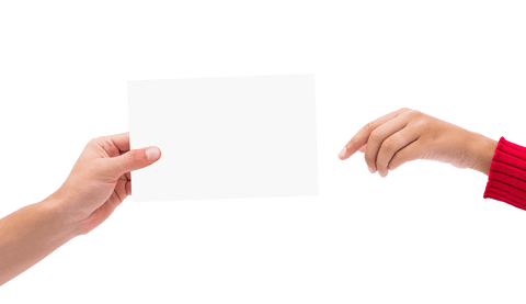 Hand Holding Blank Paper on Transparent Background Concept - Download Free Stock Videos Pikwizard.com