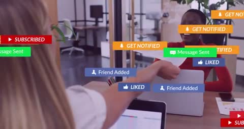 Collaboration in Modern Workplace with Virtual Social Alerts Overlay