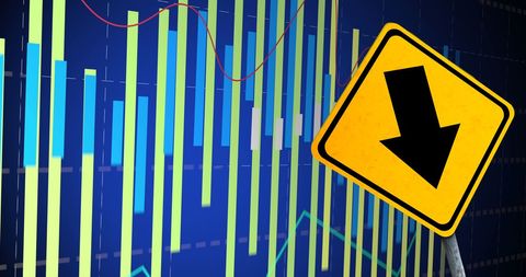 stock market decline with geometric data overlay - Download Free Stock Images Pikwizard.com