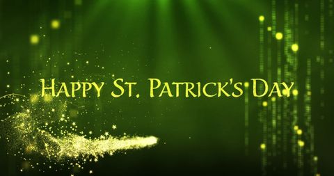 Happy St. Patrick's Day Celebration with Sparkling Green Background - Download Free Stock Images Pikwizard.com