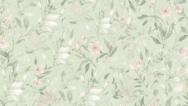 Soft pastel watercolor floral wallpaper pattern for bedroom fabric and textile decor