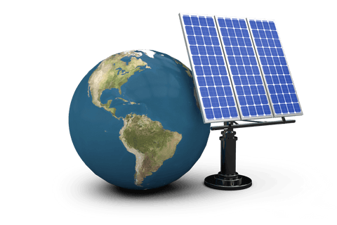 transparent earth with solar panel demonstrating clean energy - Download Free Stock Videos Pikwizard.com