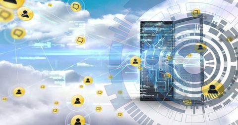 Digital Network with Data and Cloud Communication Concept - Download Free Stock Images Pikwizard.com