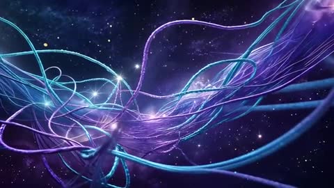 Futuristic Filaments Floating in Cosmic Network with Vivid Nebula Colors