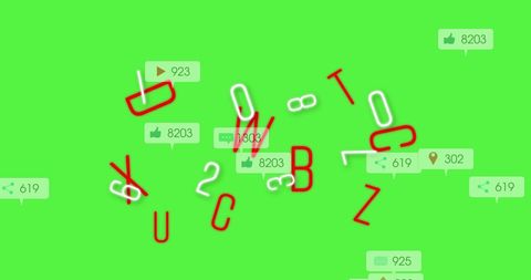 Dynamic Social Media Reactions on Vibrant Green