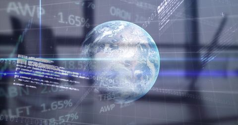 Digital Financial Data Interface with Planet - Download Free Stock Images Pikwizard.com