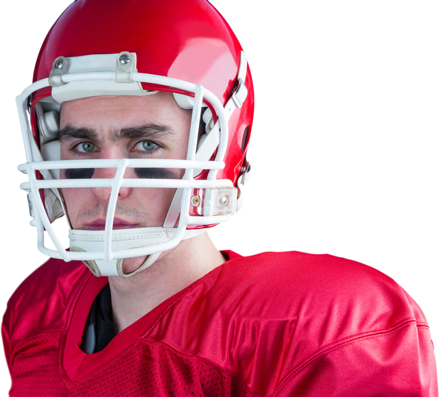 Serious American Football Player in Transparent Background Helmet - Download Free Stock Videos Pikwizard.com