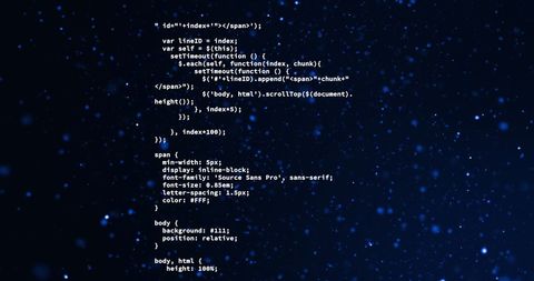 Abstract Data Processing Code on Starry Background - Download Free Stock Images Pikwizard.com
