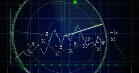 radar interface display with dynamic data visualization - Download Free Stock Images Pikwizard.com