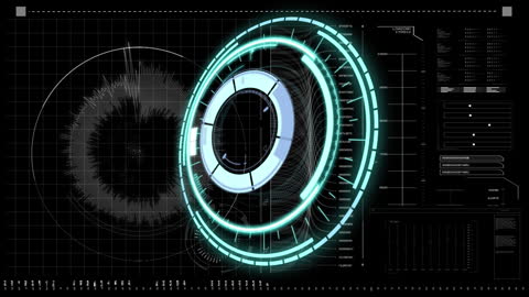 Futuristic Digital Interface with Holographic HUD